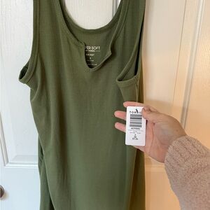 Torrid Sage Green Ribbed Tank Top. Size 3. WITH TAGS!